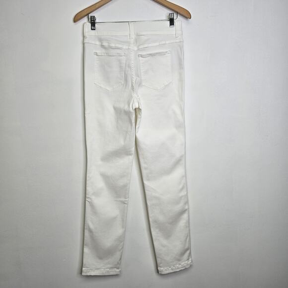 Spanx MT Tall Straight Leg Jean Pant White Pull-On Stretch Denim NWT - Picture 3 of 11